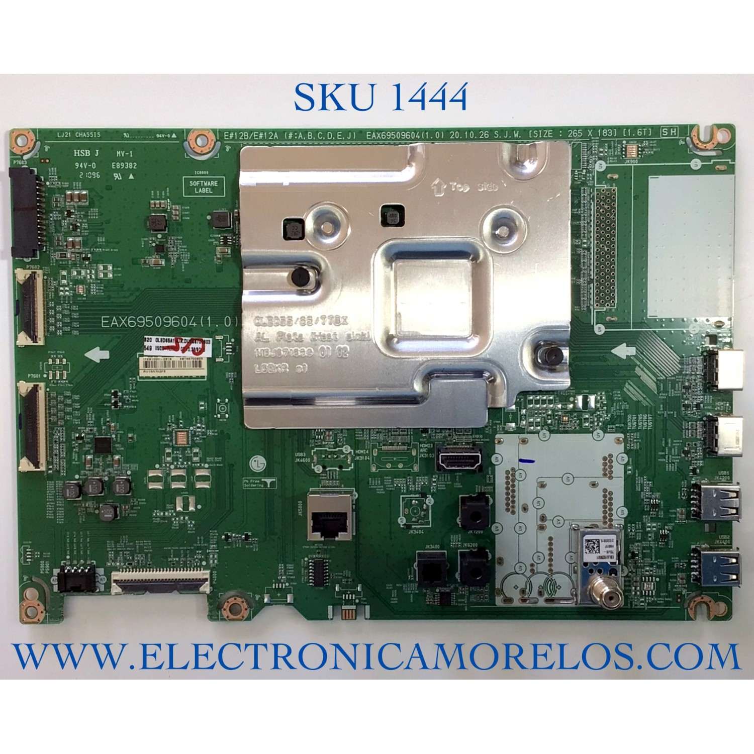 MAIN PARA TV LG OLED 4K UHD SMART TV / NUMERO DE PARTE EBT66700603 / EAX69509604 / 66700603 / EAX69509604(1.0) / PANEL AC650AQY APA1_RS / MODELO OLED65A1PUA / OLED65A1PUA.DUSQLJR